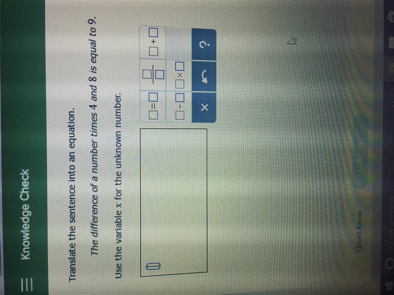 Translate this sentence into an equation. *look at picture* HELP PLEASE!-example-1