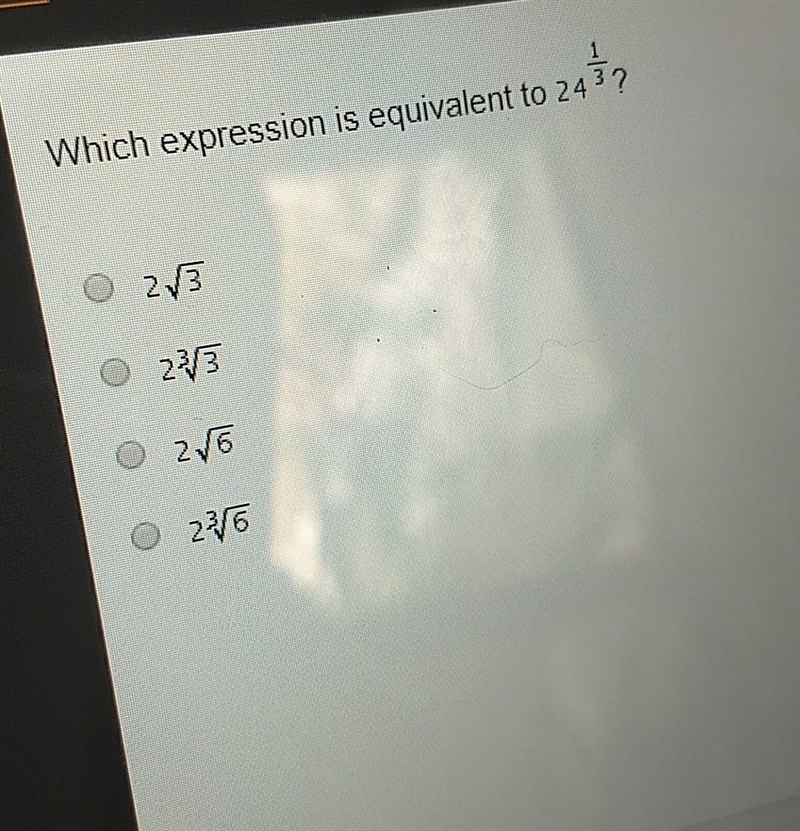 Which expression is equivalent to 24^1/3-example-1