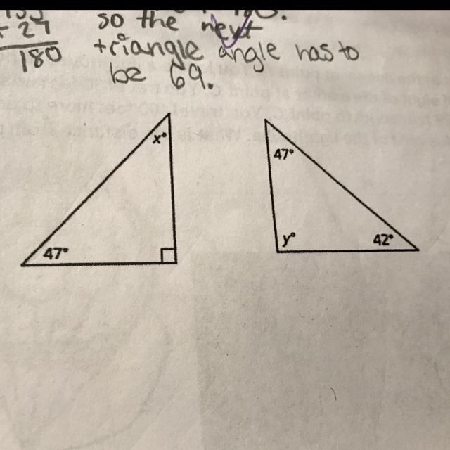 Are these two triangles similar?show all work-example-1