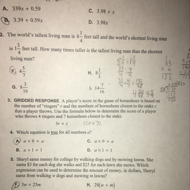 Help me with number three explain your answer plz-example-1