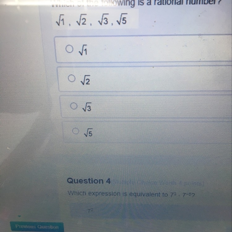 Which of the following is a rational number?-example-1