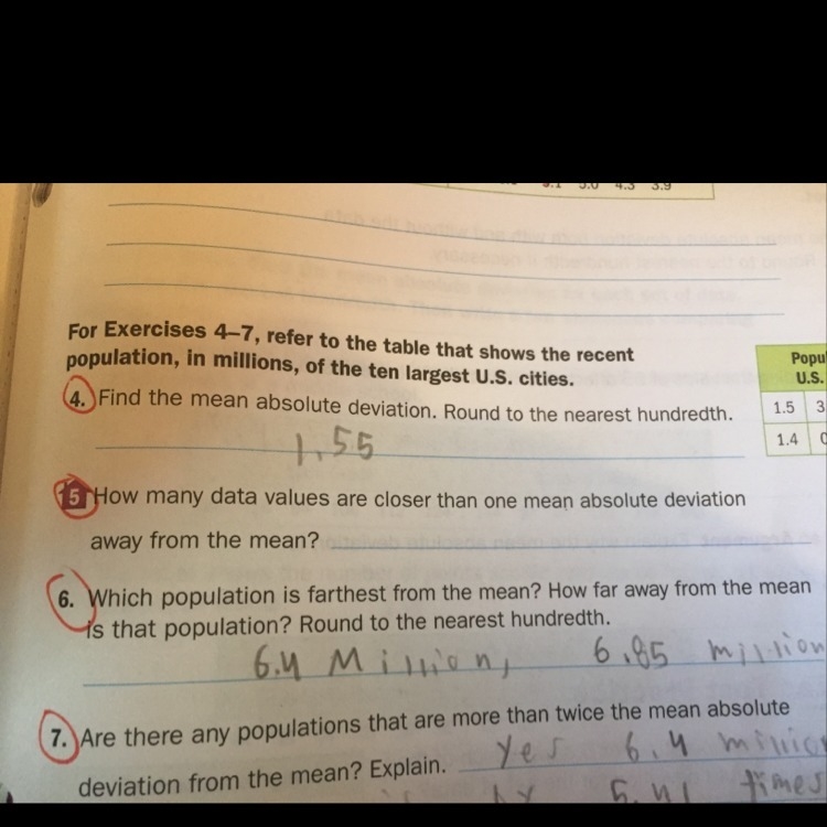 Please help on problem 5! The numbers it give on the side are 1.5, 3.8, 1.3, 1.6, 2.9, 1.4, 0.9, 2.3, 8.4, 1.3-example-1