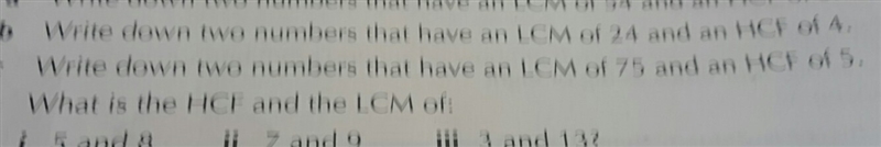 What two numbers have an LCM of 75 and an HCF of ?-example-1