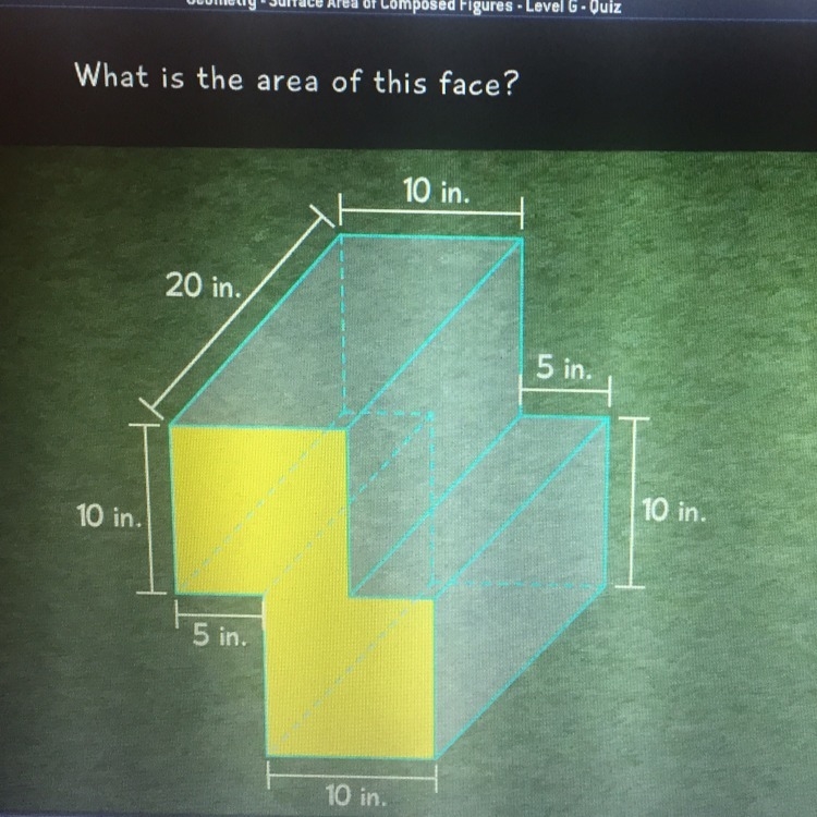 What is the area of this face?-example-1