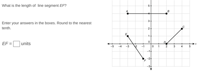 Math Find length of line segment-example-1