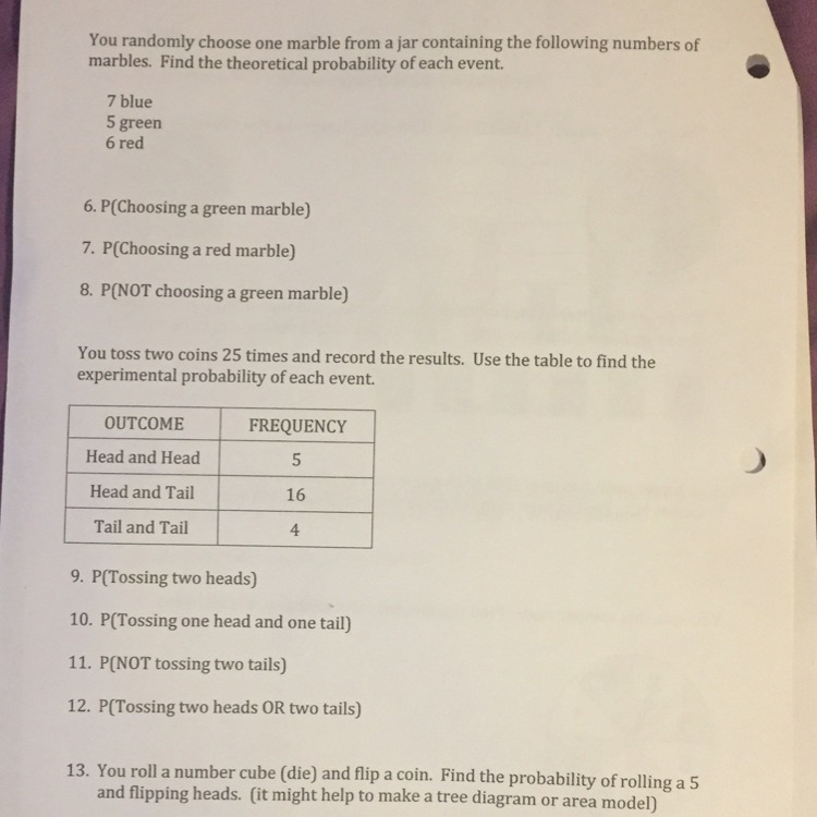 I NEED HELP NOW ON PROBABILITY PART 1!!!!!-example-1