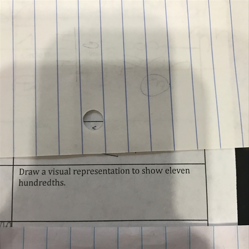 Draw a visual representation to show eleven hundredths-example-1