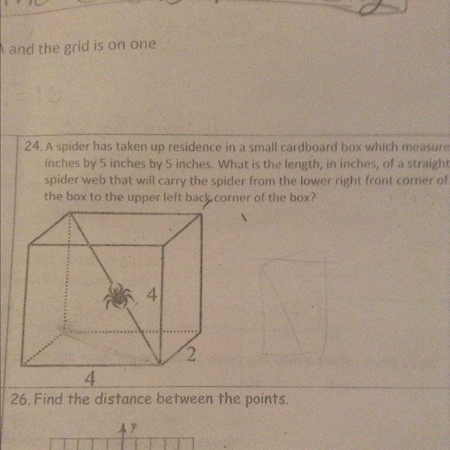 Can someone clarify how to find the length of a line inside a cube??? You don't need-example-1