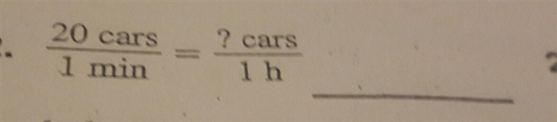 20 cars per min equals ? cars per hour Please do step by step.-example-1