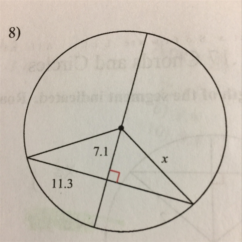 It says to find the length of the segment included. Round your answer to the nearest-example-1