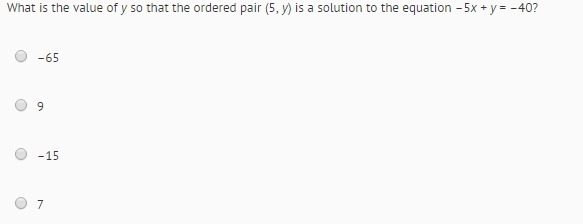 What is the value of y so that the ordered pair (5 y) is a solution to the equation-example-1