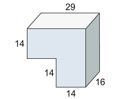 What is the volume of this figure? units3-example-1