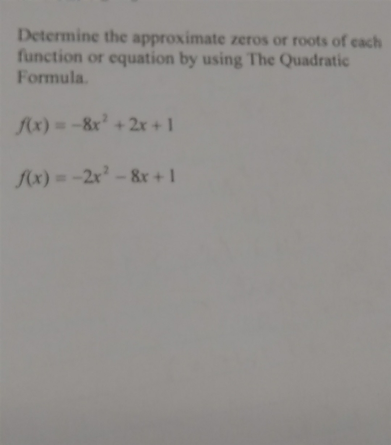 Determine the roots or zeros of the equation-example-1