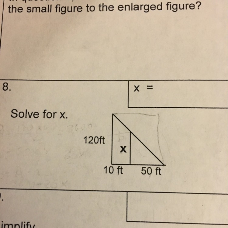 What is x? I need the answer ASAP. Thanks-example-1