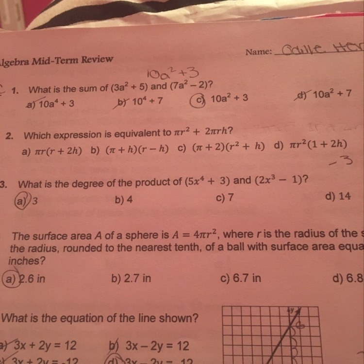 What is the answer to number 2-example-1