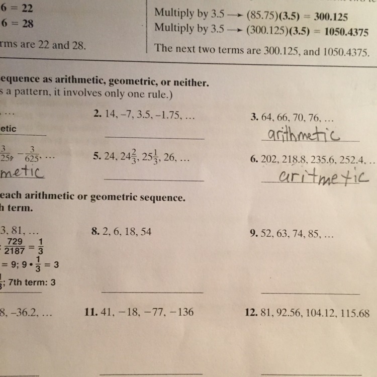 Help on patterns I am very confused the geometric arithmetic and or neither-example-1