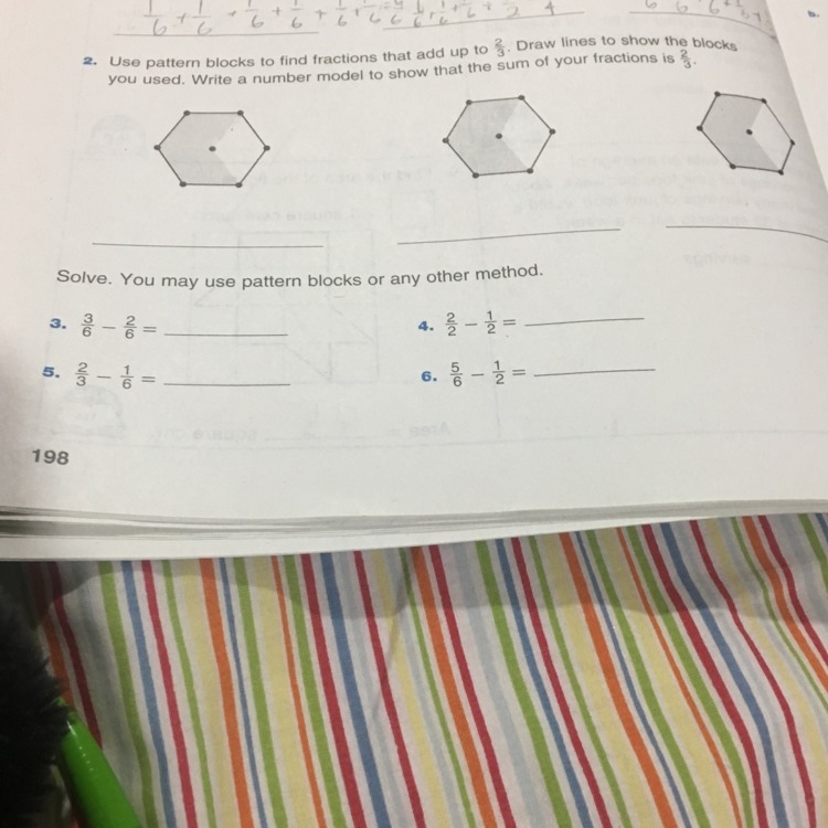 Can you help me with number 2,3,4,5,6. Don't worry they are only fractions they are-example-1