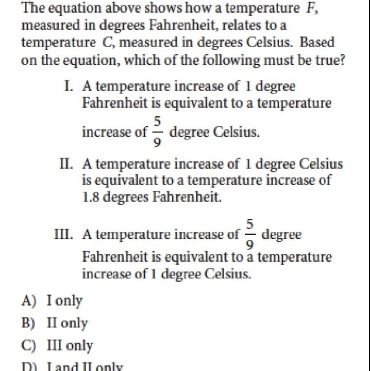 The equation - C = 5/9(F-32)-example-1