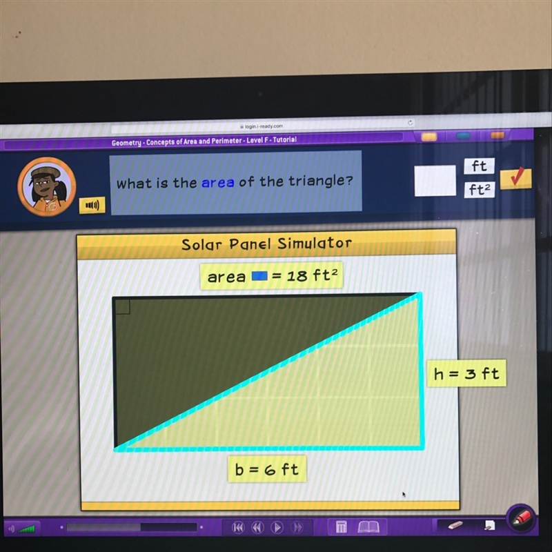 What is the area of the triangle?-example-1