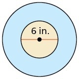 PLSSSS HELPPP MEEEEEE The circumference of the smaller circle is 20% of the circumference-example-1