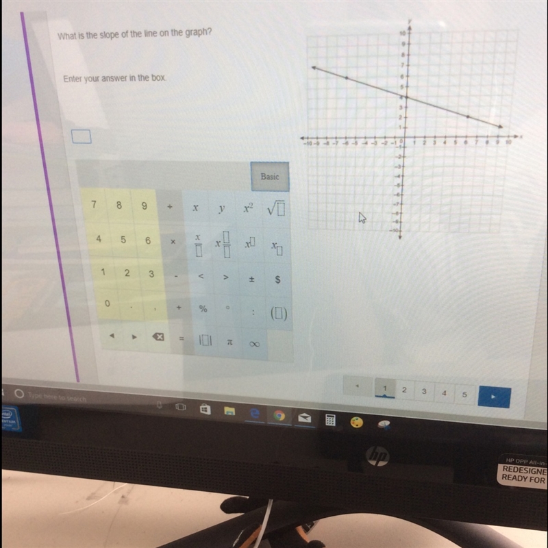 What is the slope of the line graph? Enter your answer in the box-example-1