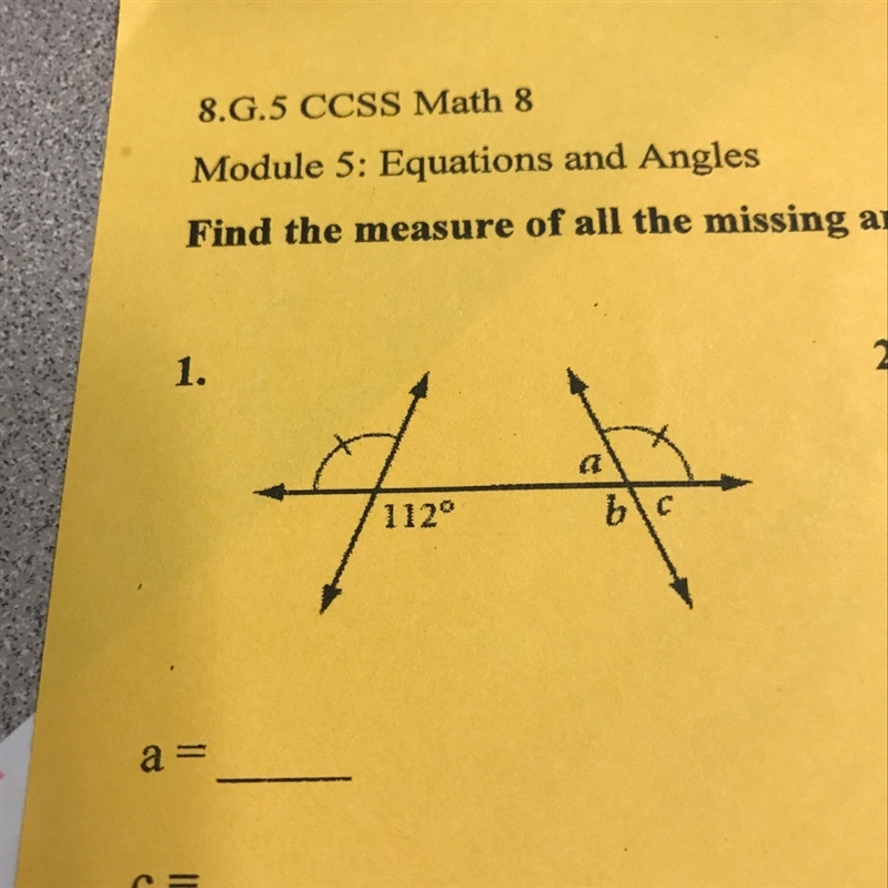 How do you find measure a and c-example-1