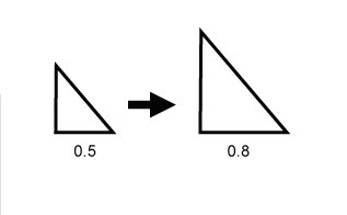 24 POINTS!!!!!!!!!!!!!!! The first triangle is dilated to form the second triangle-example-1