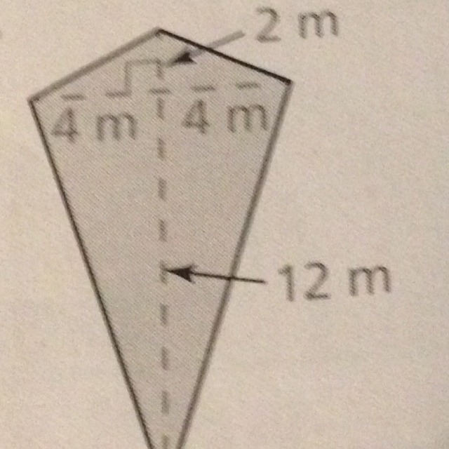 Find the area of the kite shown.-example-1