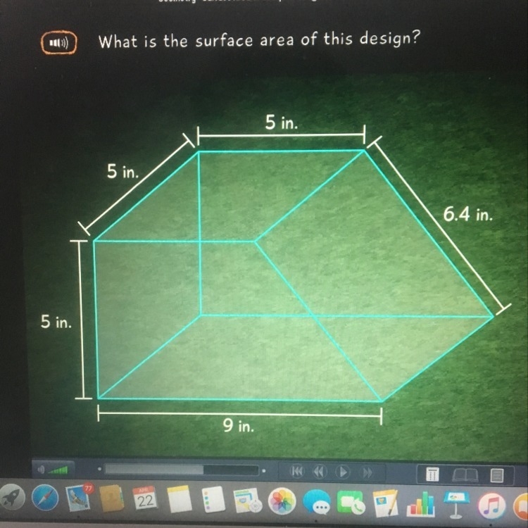 What is the surface area of this design?-example-1