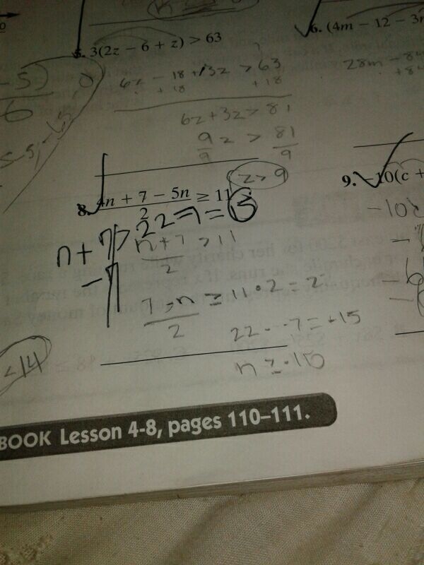 What is number 8.this is multistep inequalities with grouping symbols.-example-1