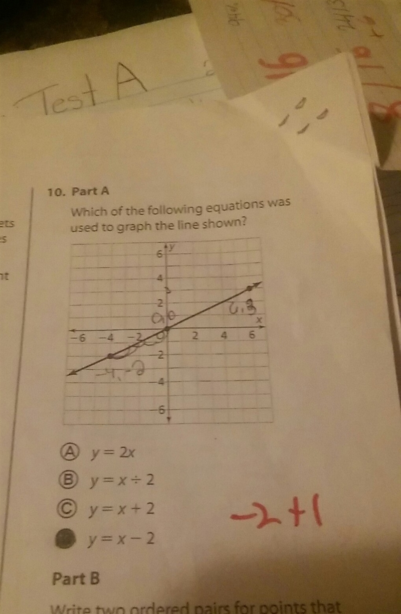 Which of the following equations was used to graph the line shown? There is another-example-1