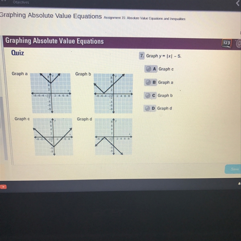 I hate this graphing I need help is it A B C or D-example-1