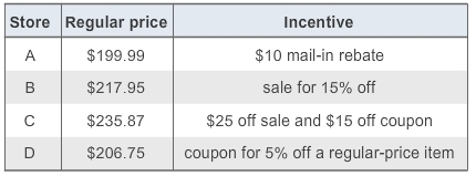 Christa is comparing prices for the same brand and model of a security camera. Which-example-1