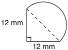 25POINTSSSSSSSSSS!!!!!!!!! If the diameter of the semicircle is 1.7 centimeters, what-example-1