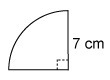 HELP ME ASAP This quarter circle has a radius of 7 cm. What is the area of this figure-example-1