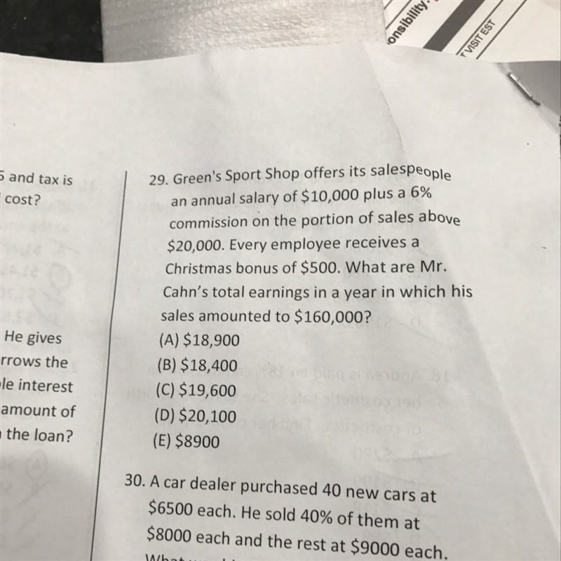 I need help with question 29 please-example-1