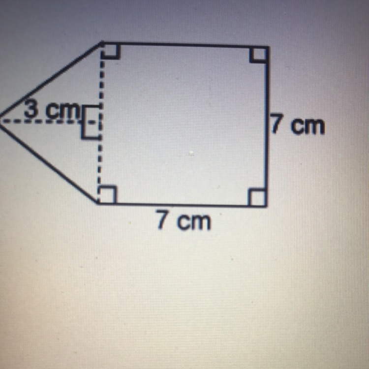 What is the area of this figure A 38.5 cm B 48 cm C.59.5 D79 cm-example-1