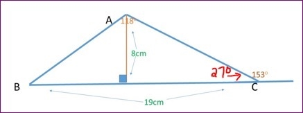 Consider triangle ABC in the diagram below: a. Is this triangle acute, right, or obtuse-example-1