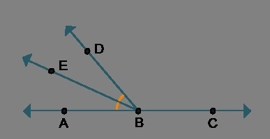 Angle ABC is a straight angle. m∠DBC = 130° and BE bisects ∠ABD. What is mEBA?-example-1