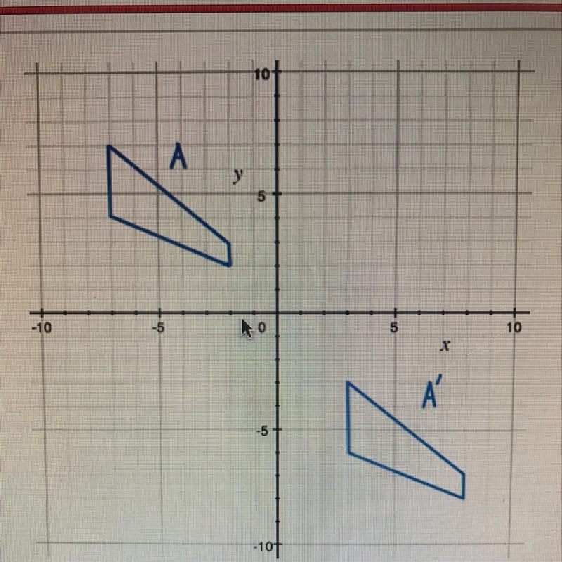 Describe the transformation that maps the pre-Image A to the image A'. A) translated-example-1