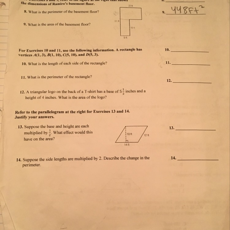 Questions 8 - 14, sorry I just don't understand them, thanks.-example-1