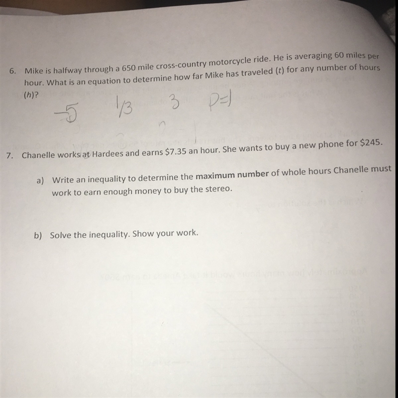 I need to know how to do questions 6 and 7 because i have no clue, i need them worked-example-1