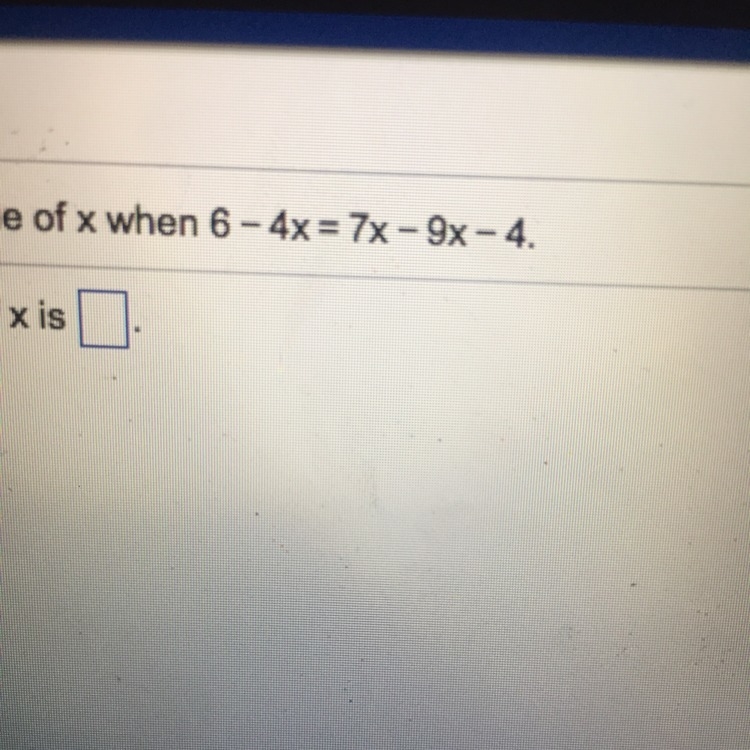 What is the value of x-example-1