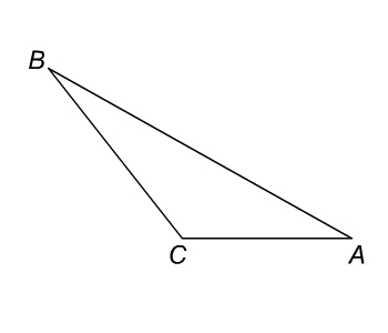 Which is an obtuse angle? A. ∠ABC B. ∠BCA C. ∠CAB D. ∠BAC-example-1