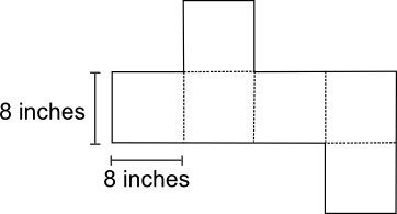 Jack unfolded a cardboard box. The figure of the unfolded box is shown below: Which-example-1