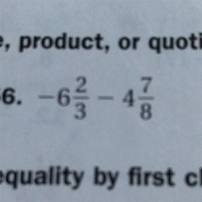 What is -6 2/3 - 4 7/8-example-1