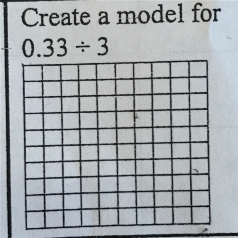 How do you create a model for 0.33 divided by 3-example-1