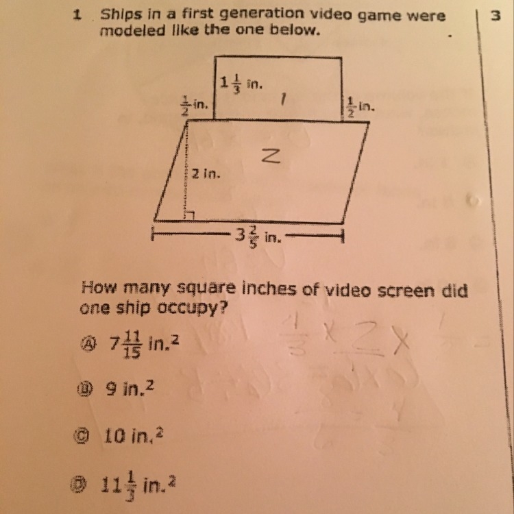 How many square inches of video screen did one ship occupy.-example-1