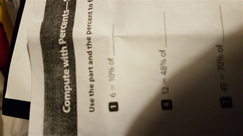 Answer and show work. 6=10% of and 12= 48% of-example-1