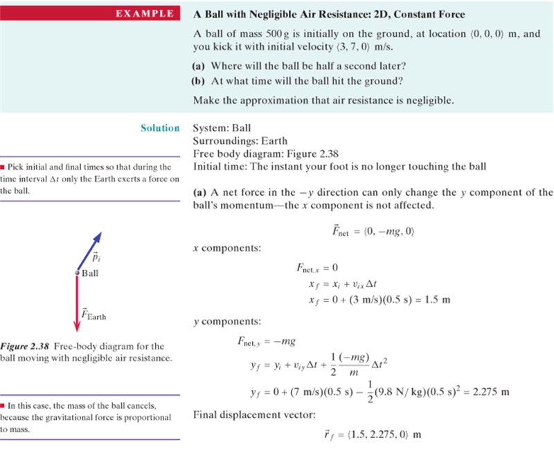 Can someone please explain to me why the net force of the ball changes in the Y direction-example-1